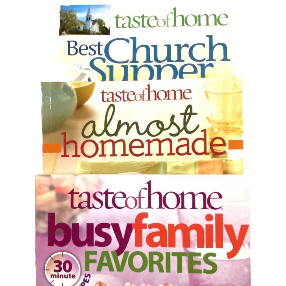 Taste of Home Cookbook Paperback Lot of 3 Church Supper Almostโ Homemade Family